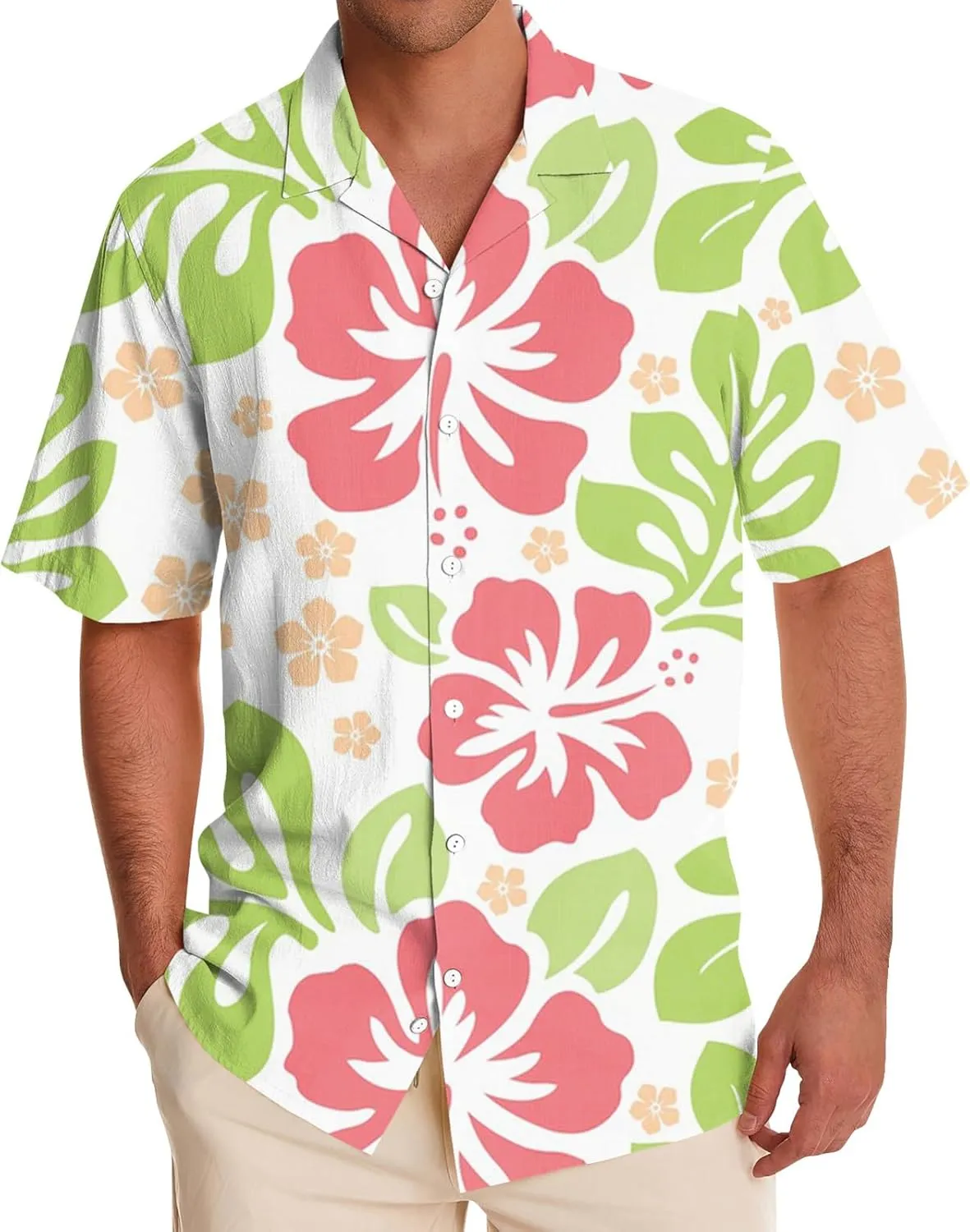 Hawaiian Shirt for Men Mens Hawaiian Tropical Shirt Short Sleeve Casual Button Down Floral Summer Vacation Beach Shirts