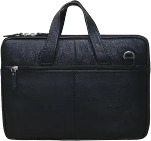 HG-LTH Sleek 14" Leather Laptop Bag Messenger Shoulder Bag Compatible with Macbook