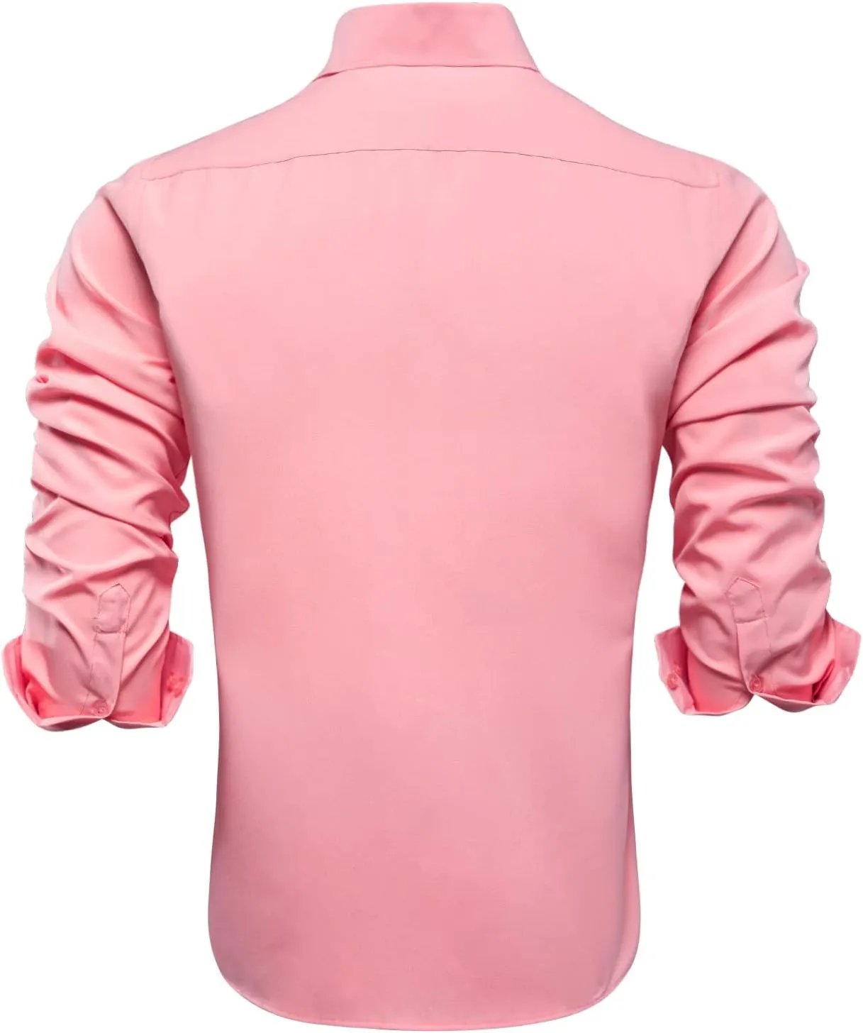 Hi-Tie Men's 4 Way Stretch Dress Shirts Long Sleeve Button Down Wrinkle Free Casual Formal Dress Shirt for Men