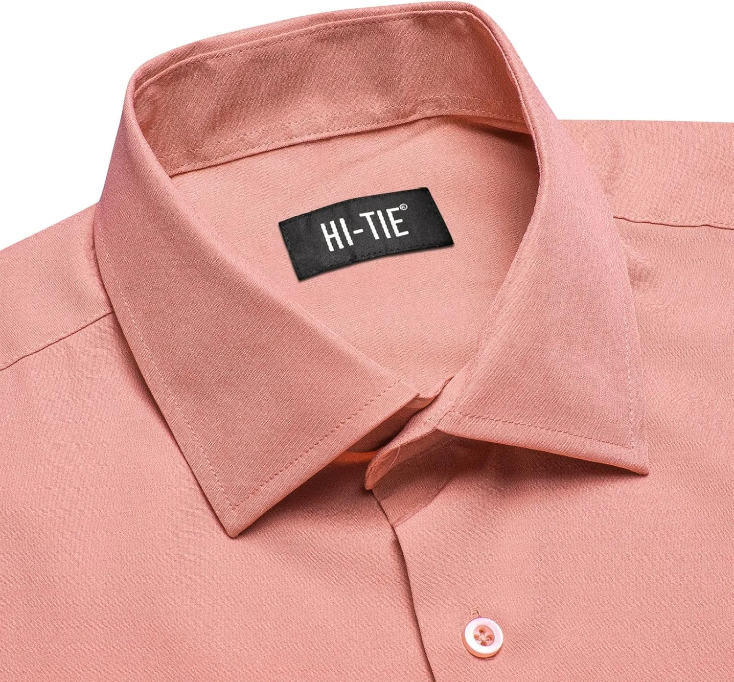 Hi-Tie Men's 4 Way Stretch Dress Shirts Long Sleeve Button Down Wrinkle Free Casual Formal Dress Shirt for Men