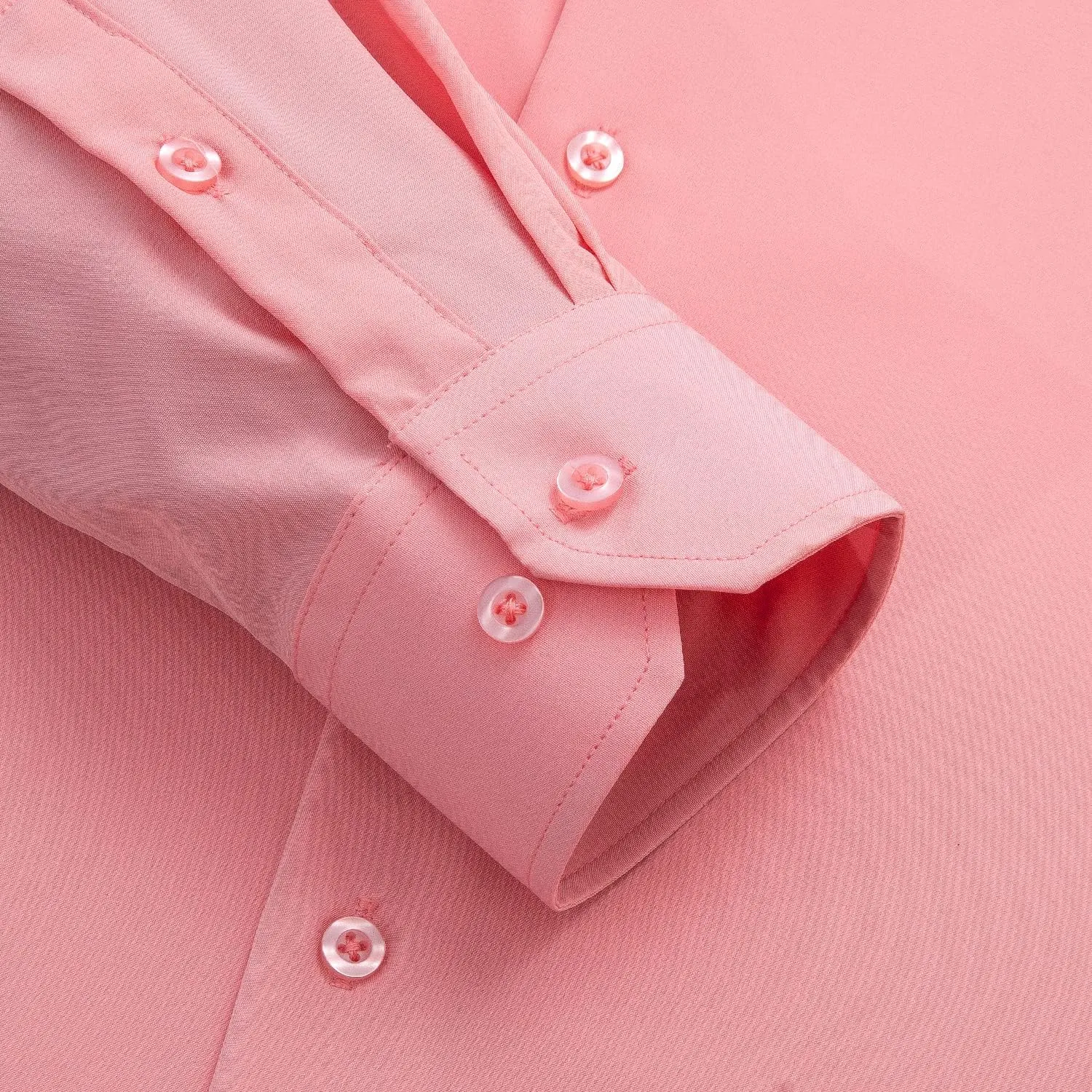 Hi-Tie Men's 4 Way Stretch Dress Shirts Long Sleeve Button Down Wrinkle Free Casual Formal Dress Shirt for Men