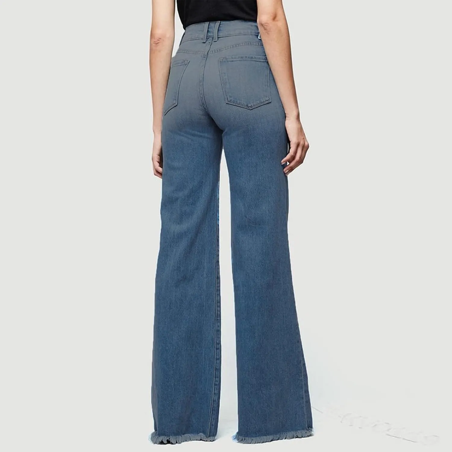 High Waisted Jeans for Women Distressed Bell Bottom Stretch Pants Plus Size Bell Bottoms Y2k 2024 Fashion Denim Pants