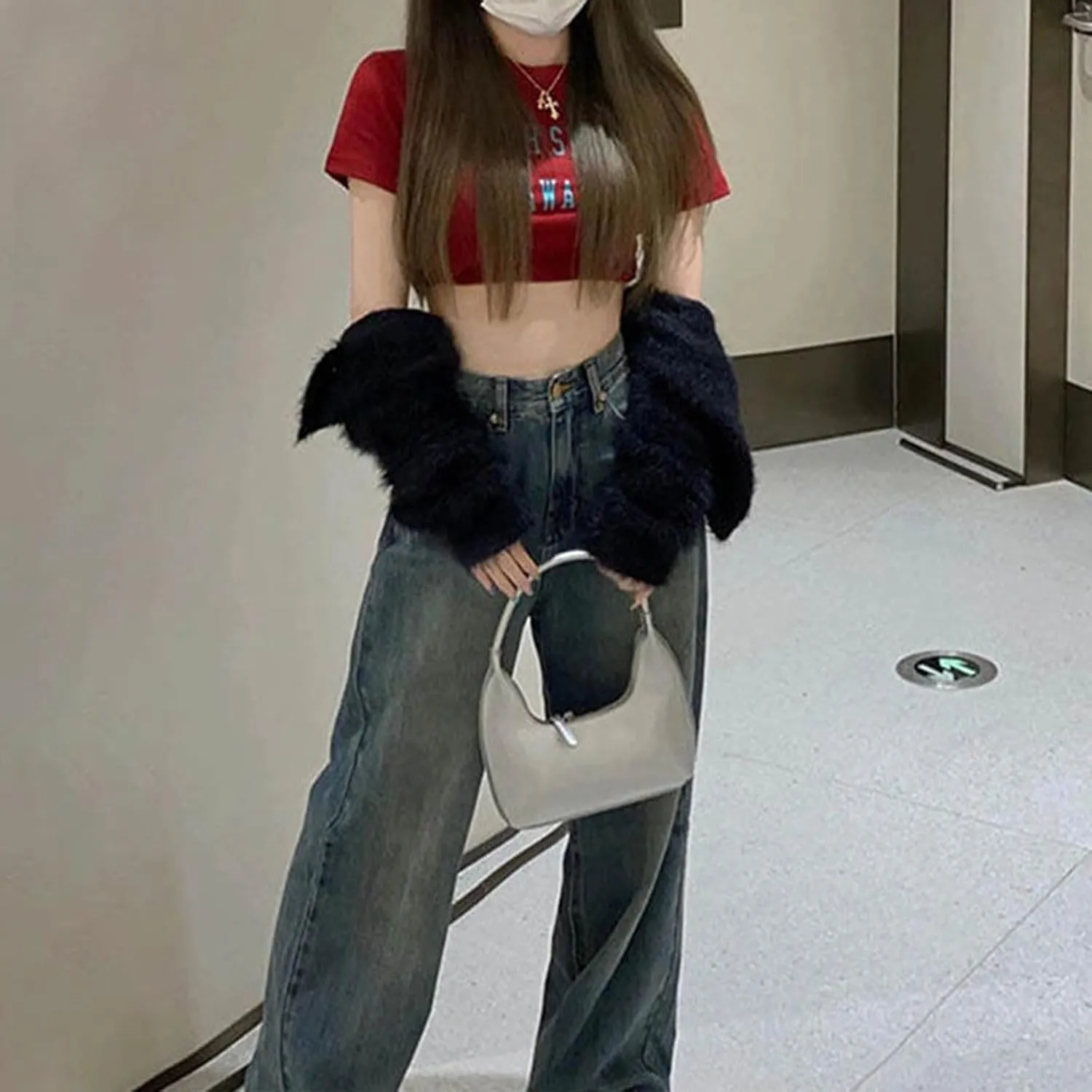 High Waisted Jeans for Women Distressed Bell Bottom Stretch Pants Plus Size Bell Bottoms Y2k 2024 Fashion Denim Pants