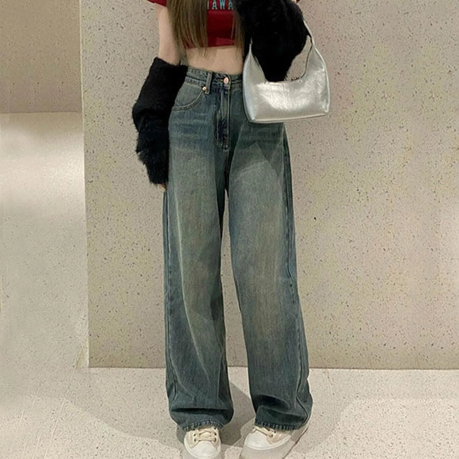 High Waisted Jeans for Women Distressed Bell Bottom Stretch Pants Plus Size Bell Bottoms Y2k 2024 Fashion Denim Pants