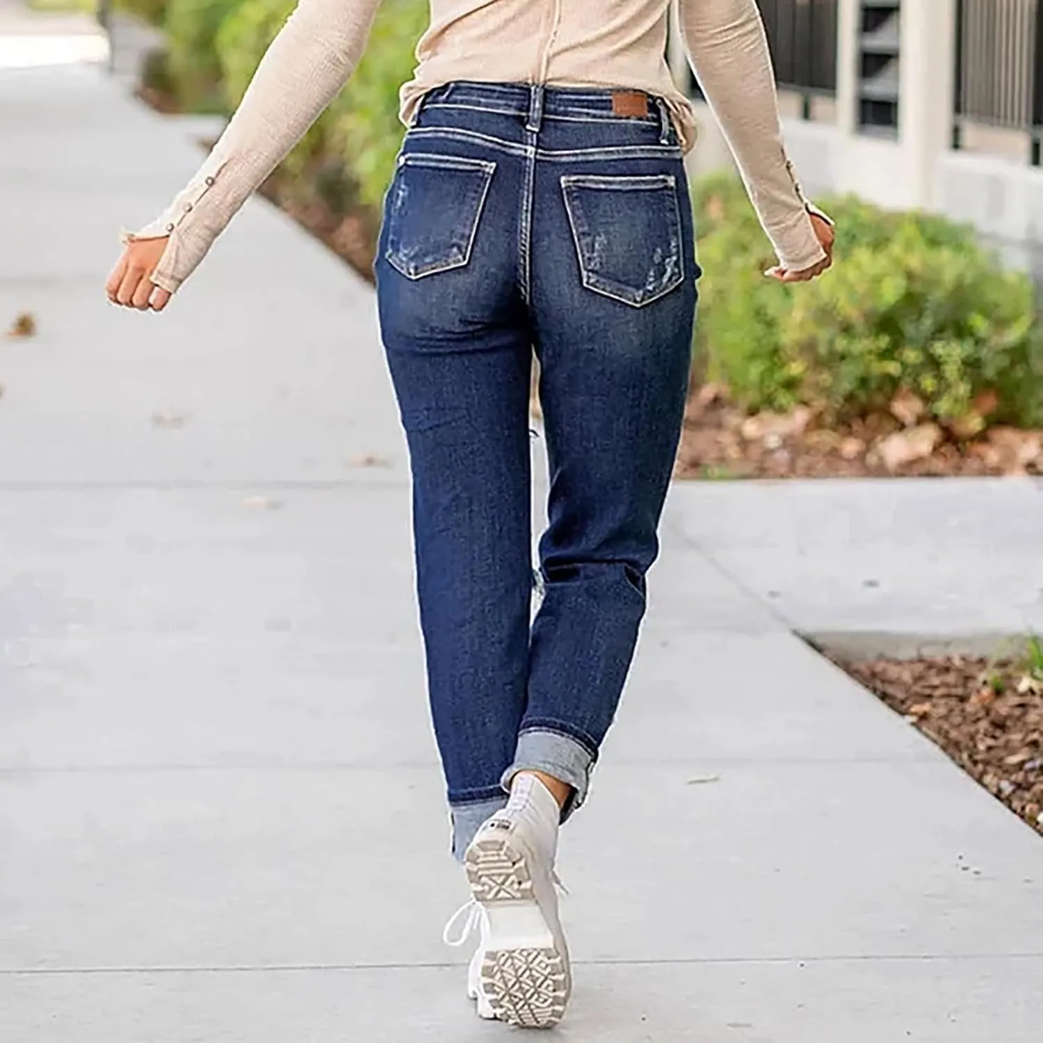 High Waisted Stretch Skinny Jeans Pant for Women High Rise Slimming Tapered Jeggings Denim Trousers Tall Work Pants