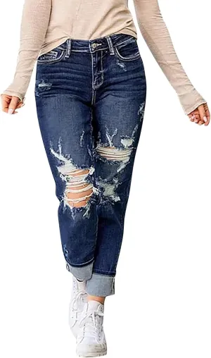 High Waisted Stretch Skinny Jeans Pant for Women High Rise Slimming Tapered Jeggings Denim Trousers Tall Work Pants