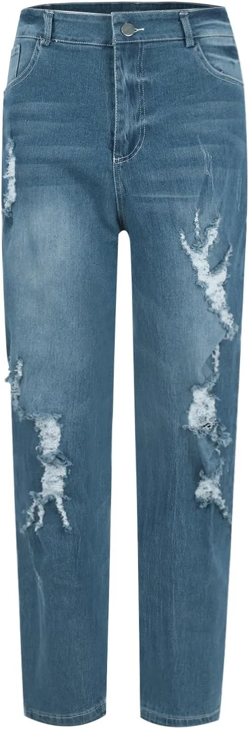 High Waisted Stretch Skinny Jeans Pant for Women High Rise Slimming Tapered Jeggings Denim Trousers Tall Work Pants