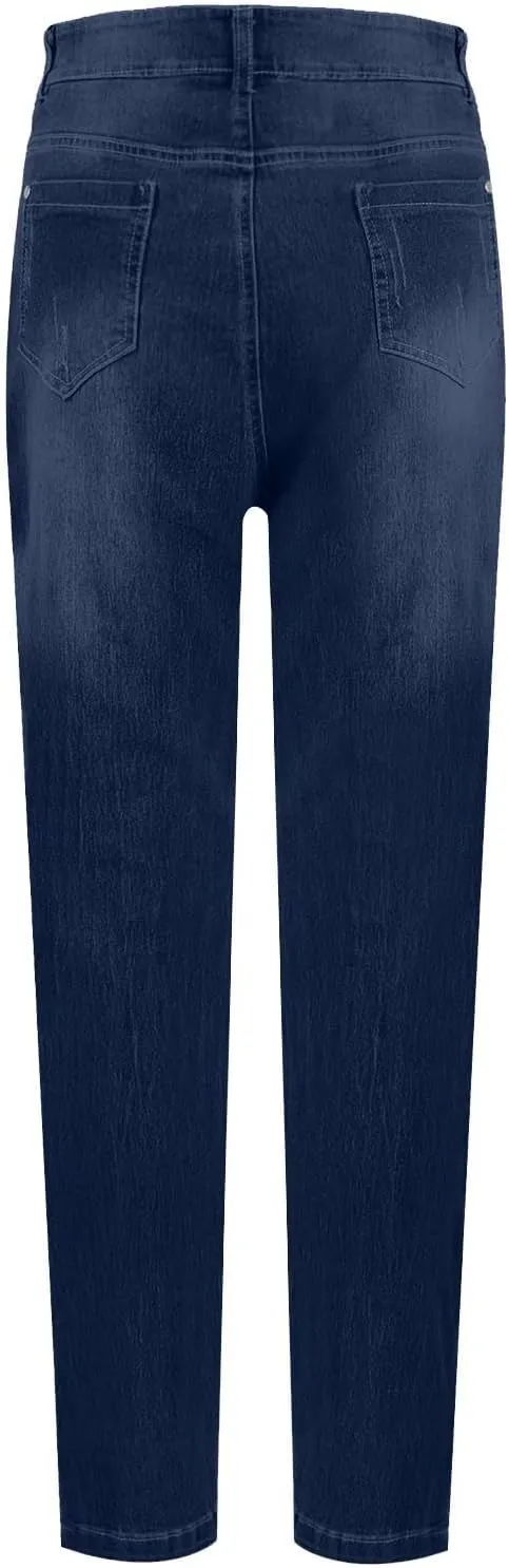 High Waisted Stretch Skinny Jeans Pant for Women High Rise Slimming Tapered Jeggings Denim Trousers Tall Work Pants