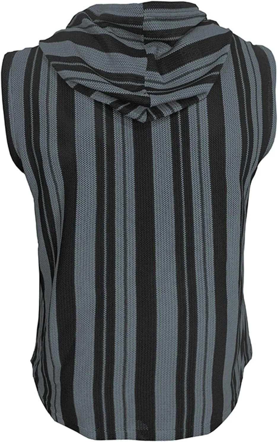 Hooded Tank Top Men Cotton Sleeveless Workout Muscle Shirts Fashion Athletic Stylish Pocket Big and Tall Striped Casual Vest