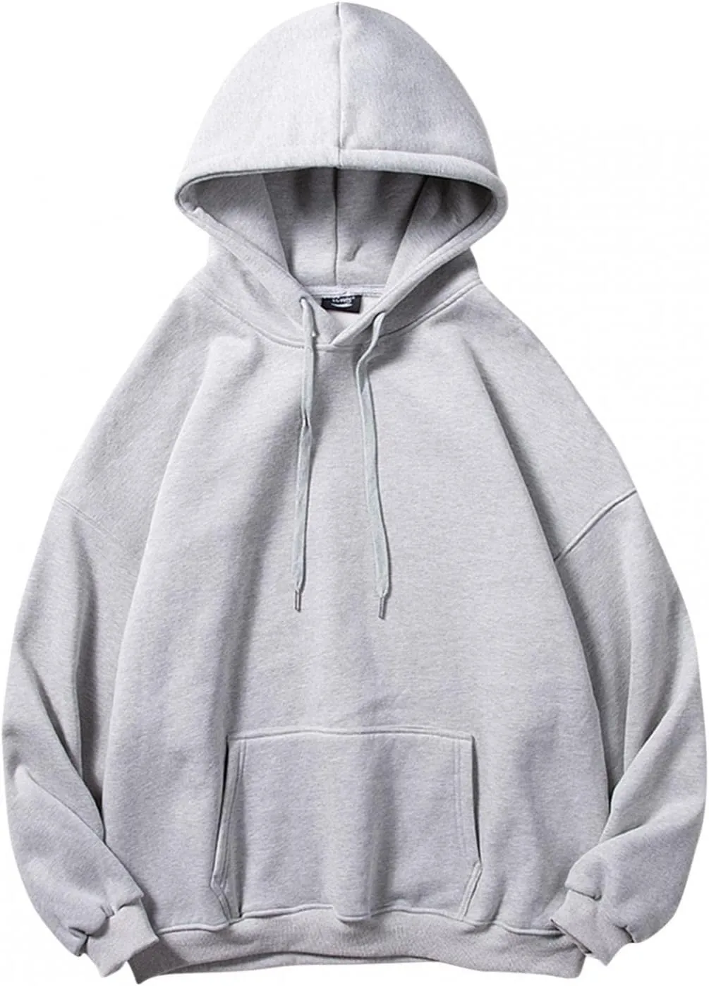 Hoodies for Men Men's Long Sleeve Drop Shoulder Solid Color Hooded Sweatshirts Casual Drawstring Hoodie with Pocket