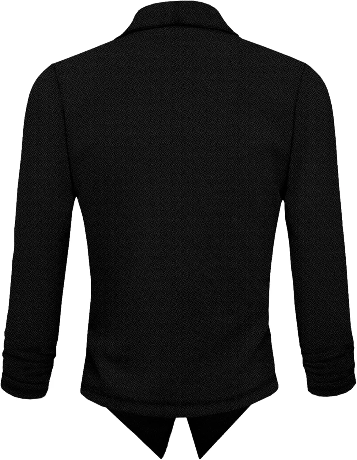 Hybrid & Company Lightweight Open Front Cardigan Classic Ruched Sleeve Work Office Blazer Suit Jackets