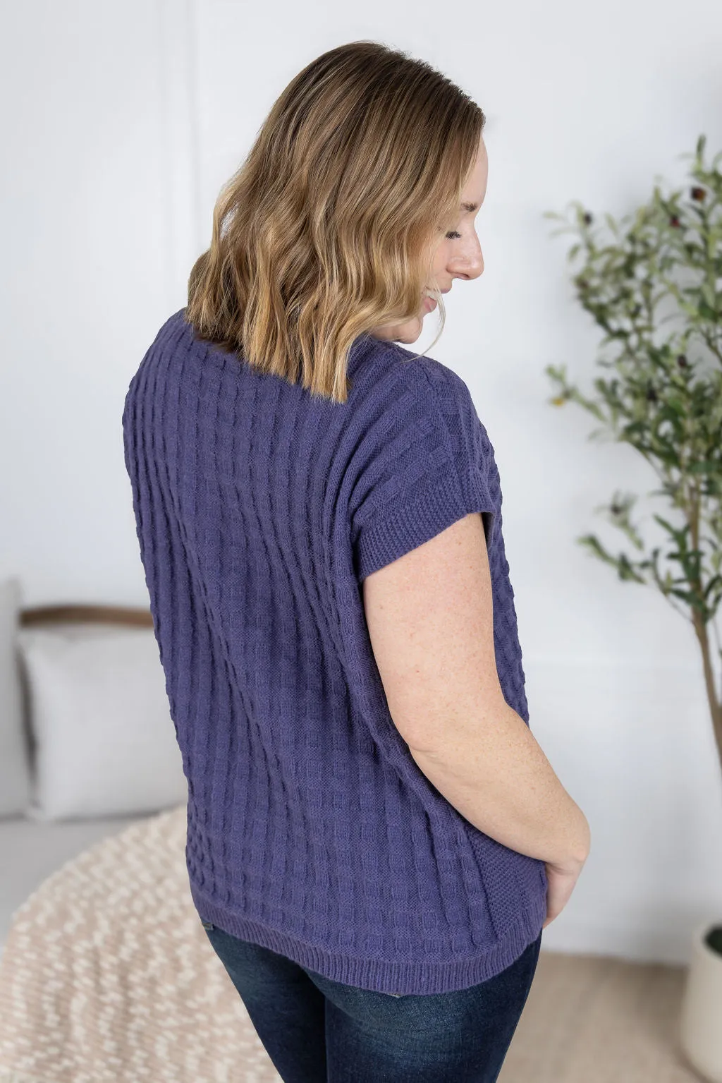 IN PRODUCTION Kelly Knitted Top - Slate Purple