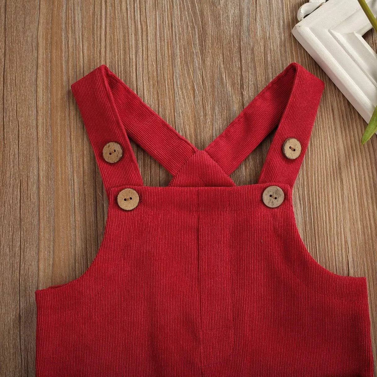 Infant Baby Boy Girl Corduroy Overalls Jumpsuit Sleeveless One Piece Suspender Pants Unisex Baby Romper with Pocket