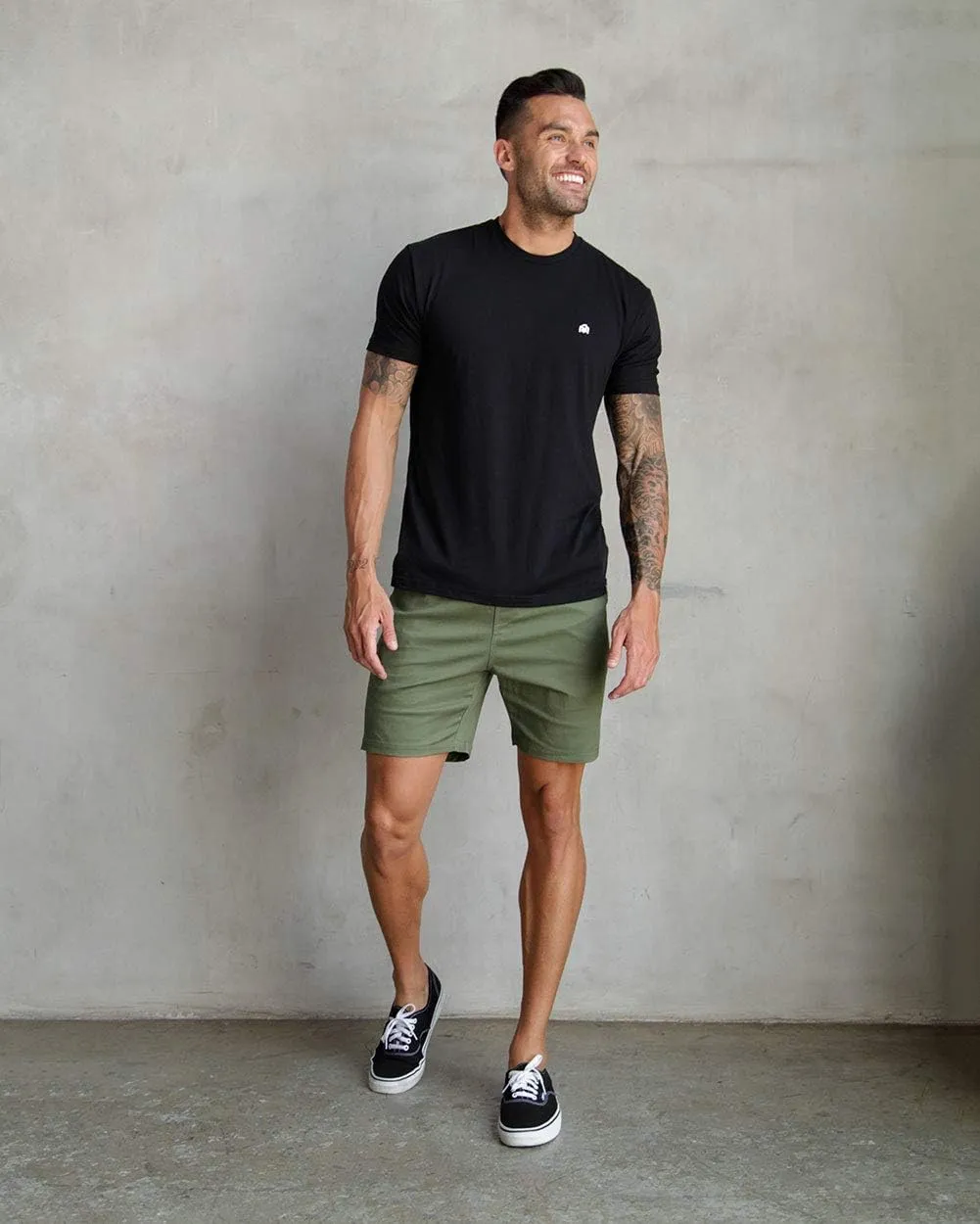 INTO THE AM Mens T Shirt with Logo - Short Sleeve Crew Neck Soft Fitted Tees S - 4XL Fresh Classic Basic Tshirts