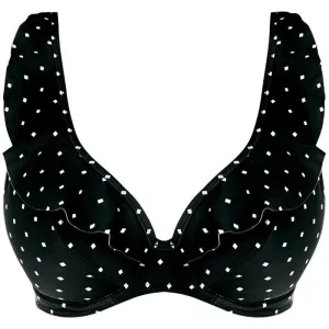 Jewel Cove High Apex Bikini Top Black Diamond Print - Freya Swim