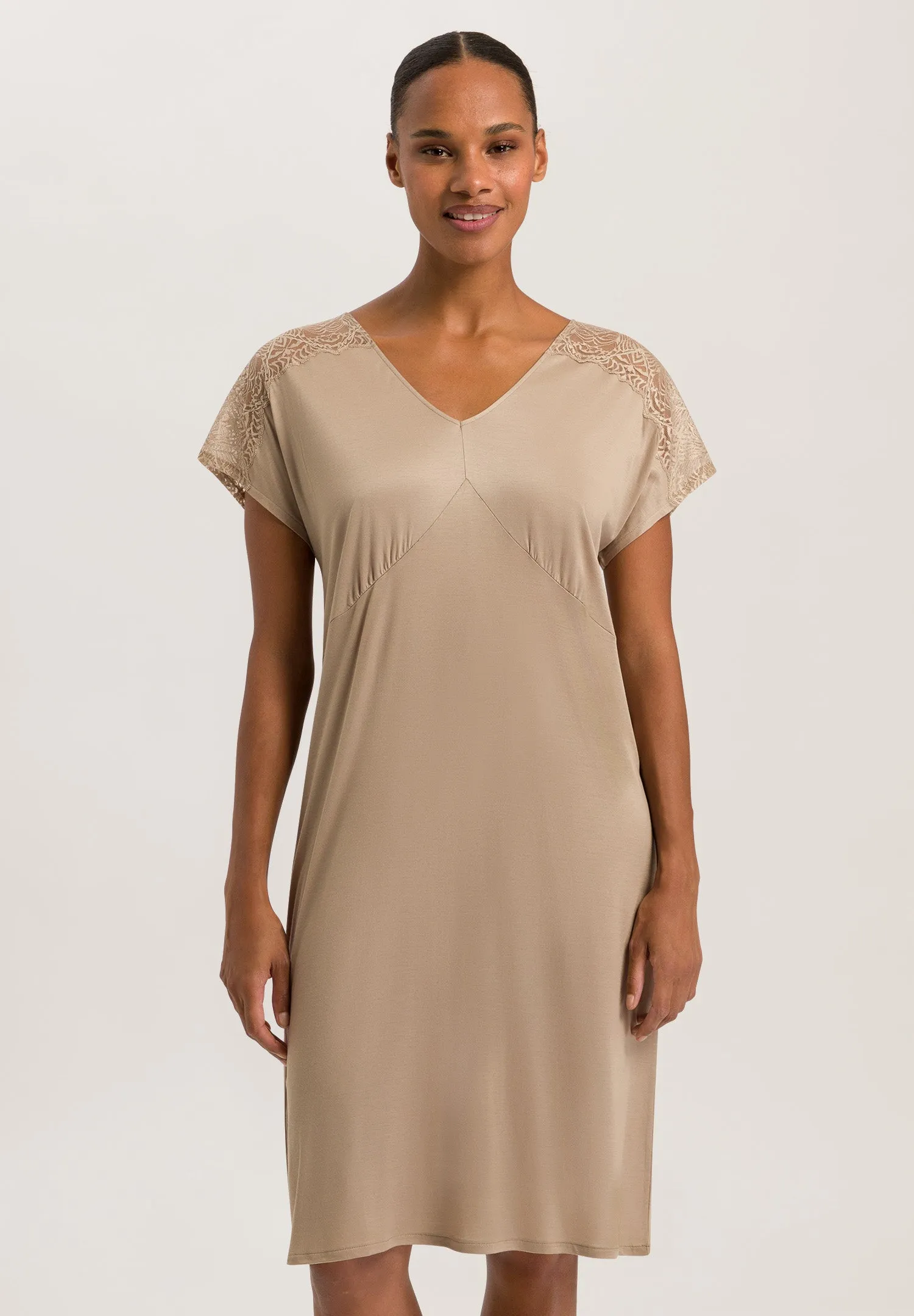 Josephine Soft TENCEL™ V-Neck Nightgown | Deep Taupe 74937-2828