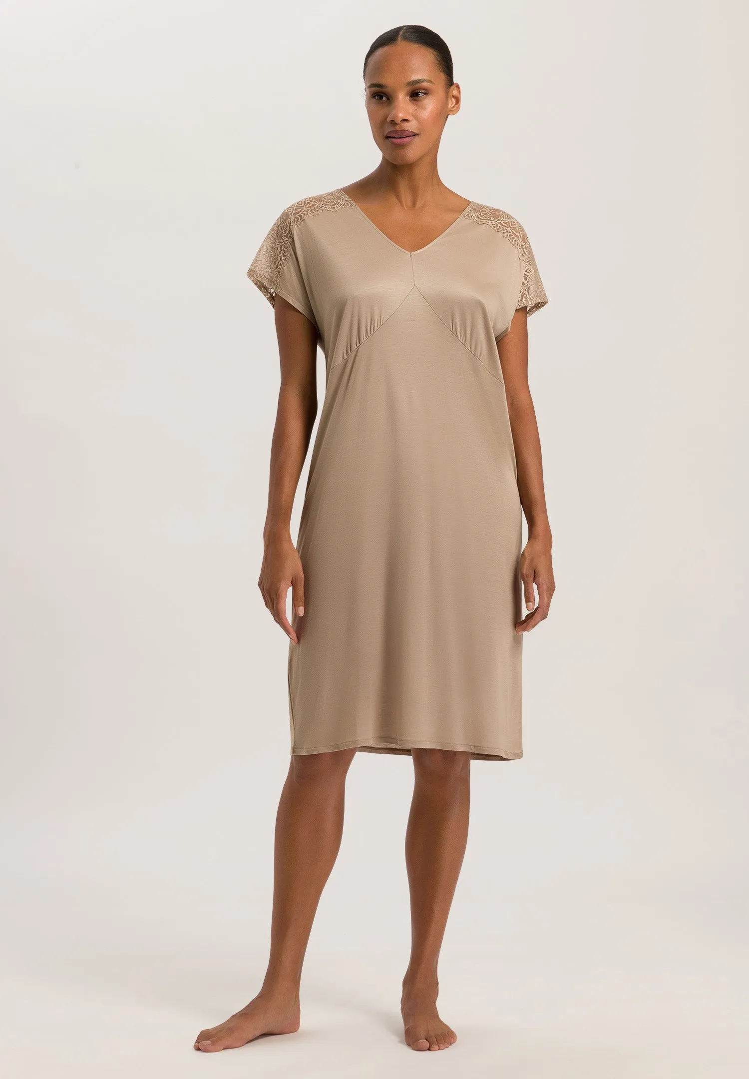 Josephine Soft TENCEL™ V-Neck Nightgown | Deep Taupe 74937-2828