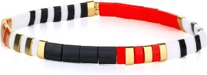 KELITCH Beach Stretch Bracelets Colorful Tila Beaded Bracelets Handmade Fashion Bracelets For Women Gift
