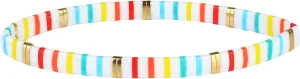 KELITCH Beach Stretch Bracelets Colorful Tila Beaded Bracelets Handmade Fashion Bracelets Trendy Jewelry Friend Gift