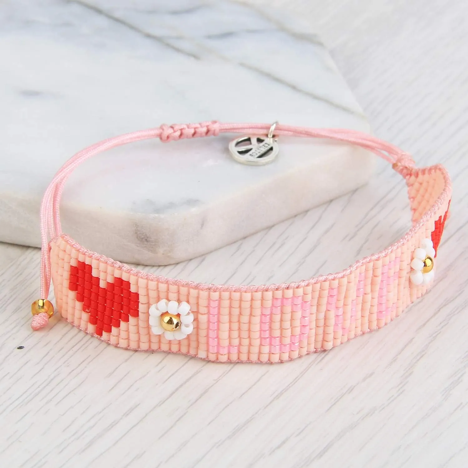 KELITCH Heart Shape Miyuki Beads Bracelets Handmade Braided Wrap Bracelets New Wax Rope Cuff Bracelets