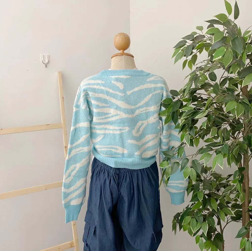Korean knitted Cardigan Scribble
