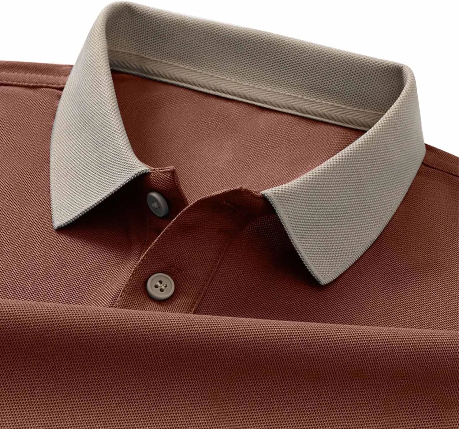 Korean Style Color Block Polo Shirts Mens Slim Fit Golf Tee Tops Summer Short Sleeve Button Collared Athletic Blouse