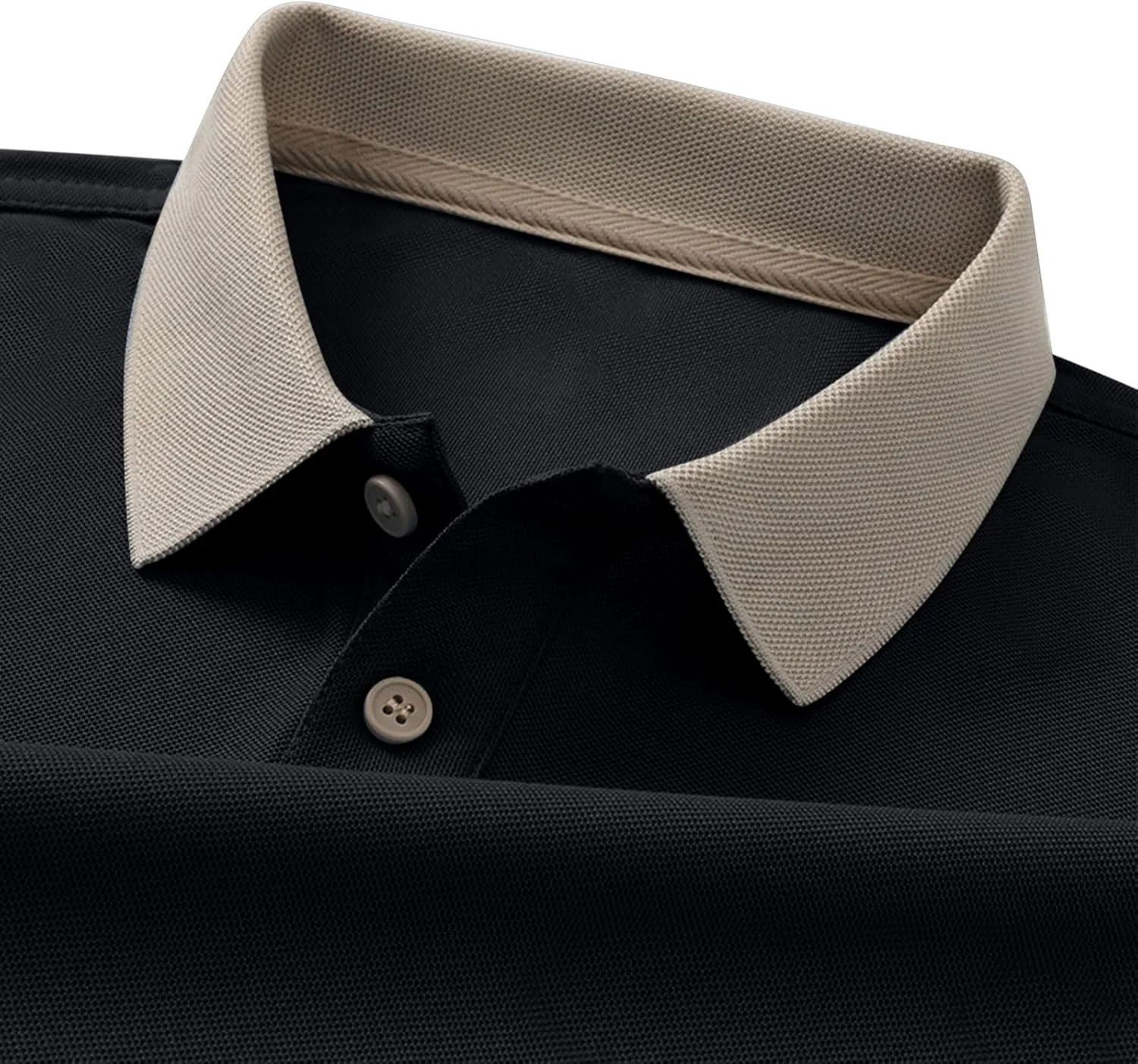 Korean Style Color Block Polo Shirts Mens Slim Fit Golf Tee Tops Summer Short Sleeve Button Collared Athletic Blouse