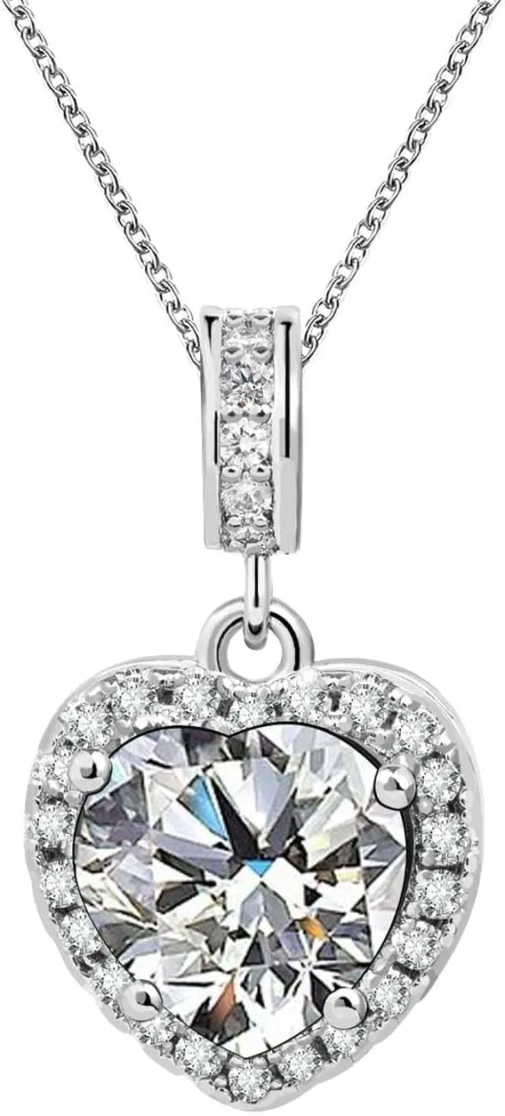 KunBead Dangle January-December Birthstone Love Heart Birthday Charms Compatible with Pandora Charm Bracelet Necklace