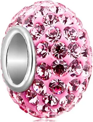KunBead Women 925 Sterling Silver Birthstone Glass Bead Charms Compatible with Pandora Bracelets