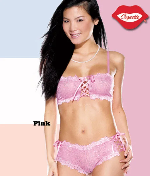 Ladies Stretch Lace Cami and Short Set -Closeout