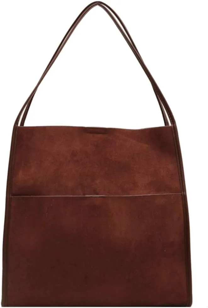 Large Bucket Tote Bags for Women Vegan Leather Handbag Suede Shoulder Purse Fashion Designer Working Satchel 2pcs