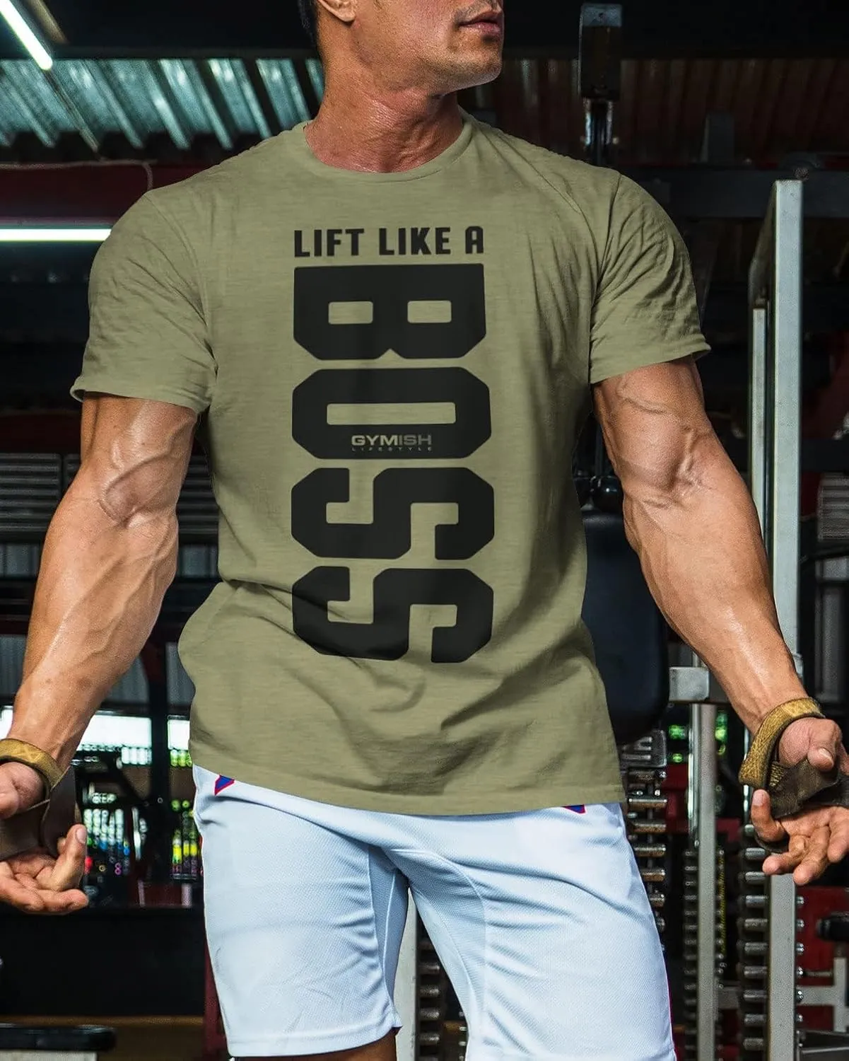 Lift Like a Boss Workout Shirts for Men, Gym Workout T-Shirt