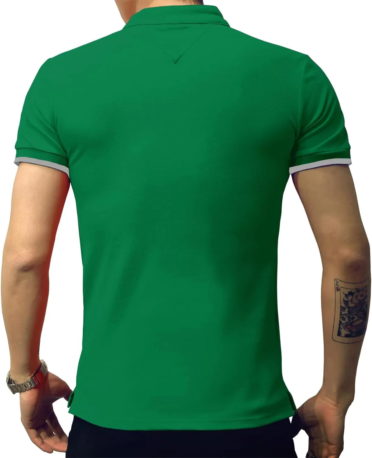 LOGEEYAR Mens Fashion Polo Henley Shirts Short/Long Sleeve Casual T-Shirts Slim Fit Cotton Polo Shirts for Men