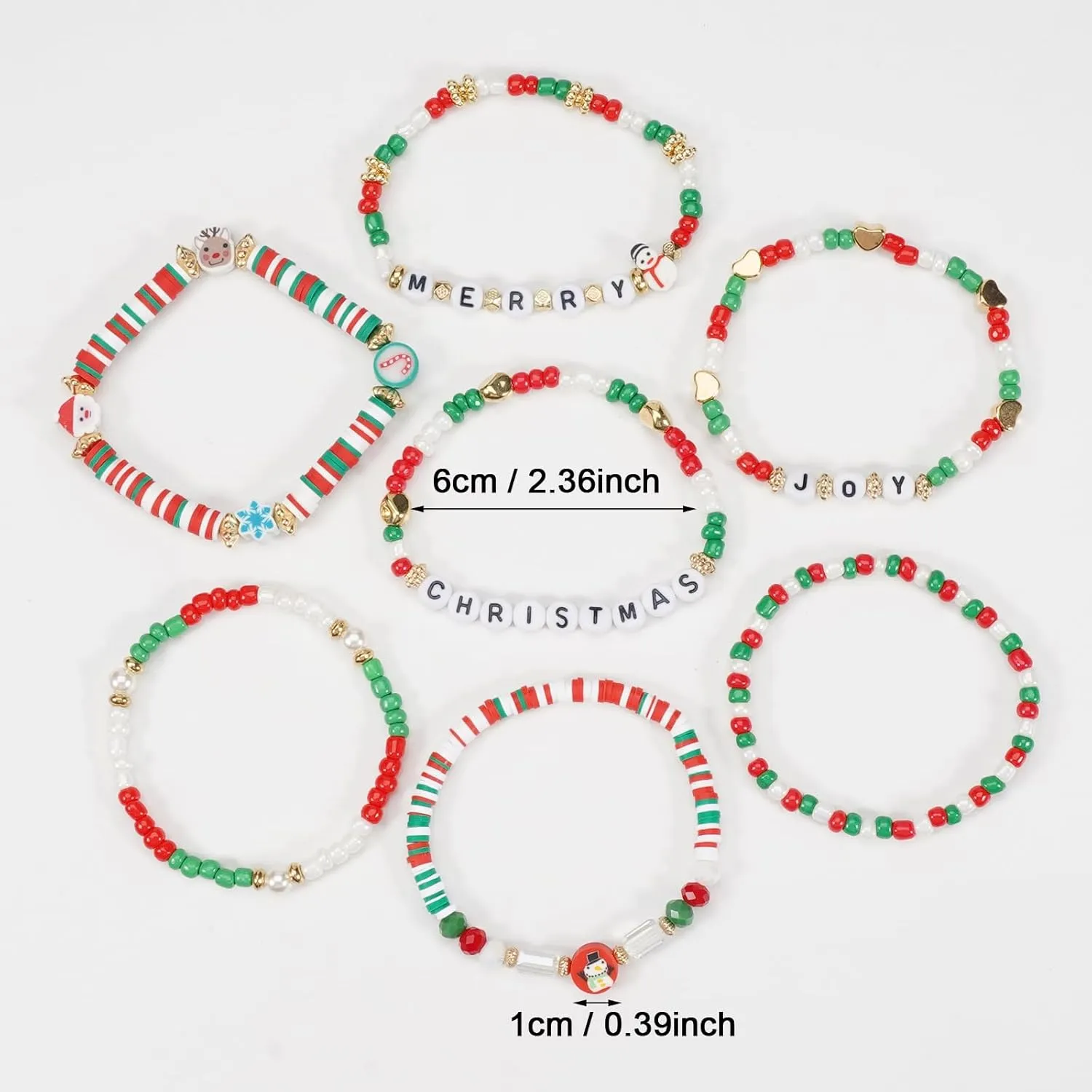 Lonext Halloween Bracelets Stackable Heishi Beaded Stretch Bracelets