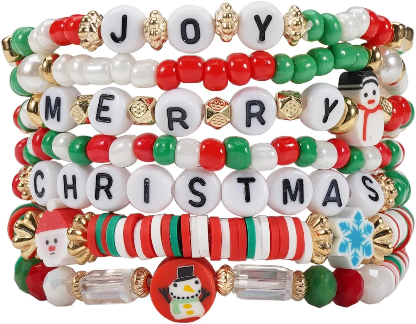 Lonext Halloween Bracelets Stackable Heishi Beaded Stretch Bracelets