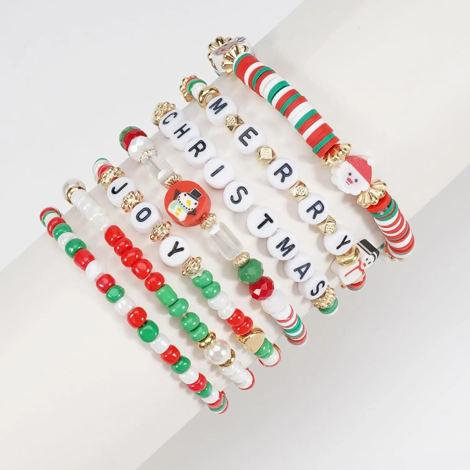 Lonext Halloween Bracelets Stackable Heishi Beaded Stretch Bracelets