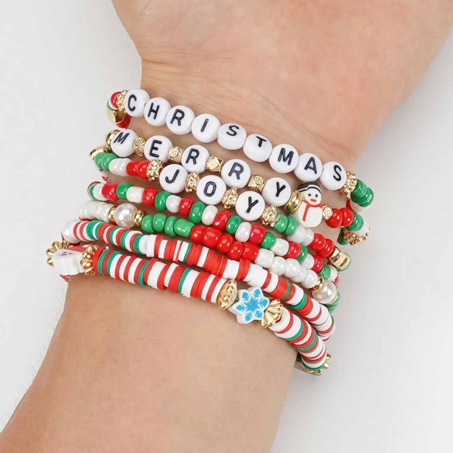 Lonext Halloween Bracelets Stackable Heishi Beaded Stretch Bracelets