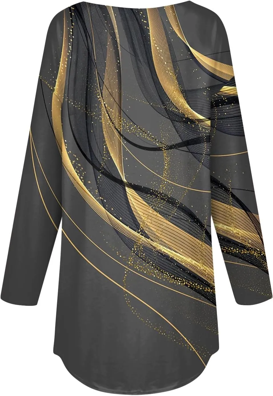 Long Sleeve Shirts for Women Crewneck Basic Tunics Tops Casual Comfy Printed Blouse Fashion Spring 2025