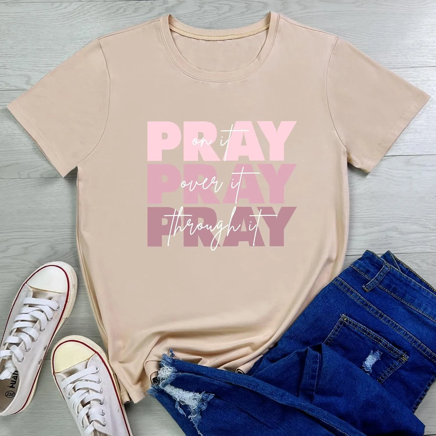 LOOKFACE Women Short Sleeve Graphic Tees Cute Cotton T Shirts