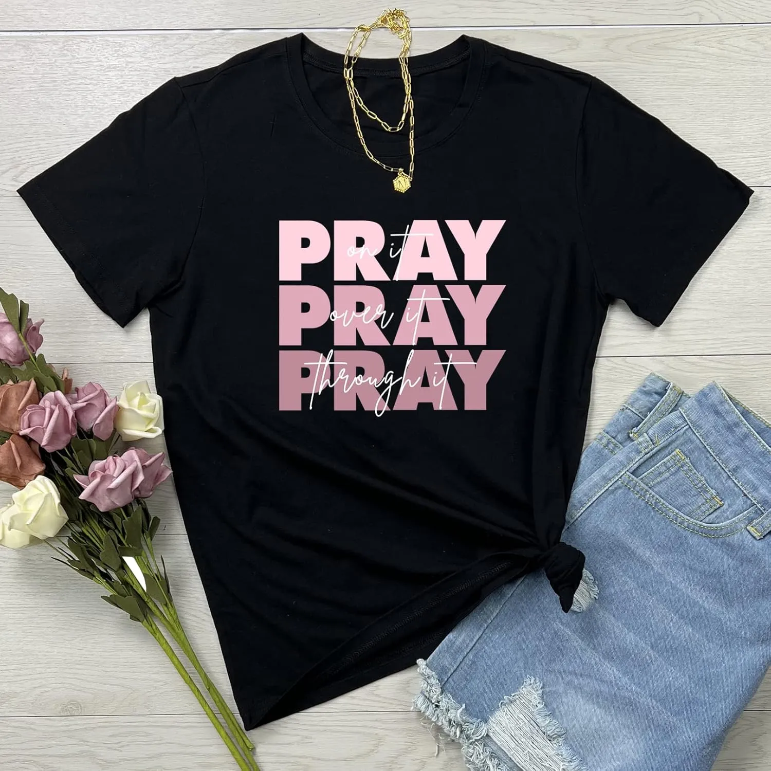 LOOKFACE Women Short Sleeve Graphic Tees Cute Cotton T Shirts
