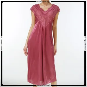 Luxury V Style Lace Design Nightdress Gown
