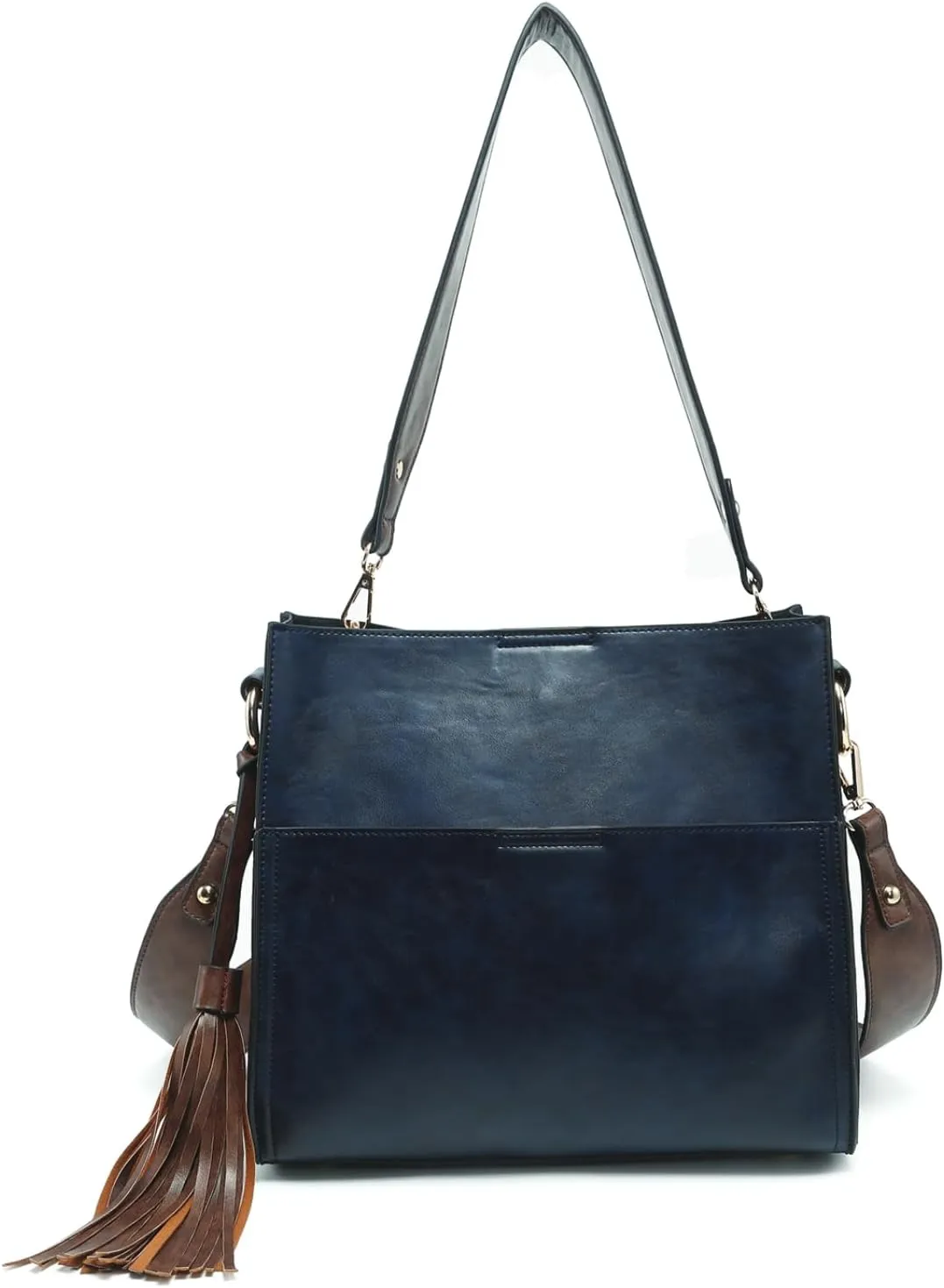 Lyla Bucket Bags 2-in-1 Trendy Vegan Leather Hobo Crossbody Handbags Shoulder Purses for Women