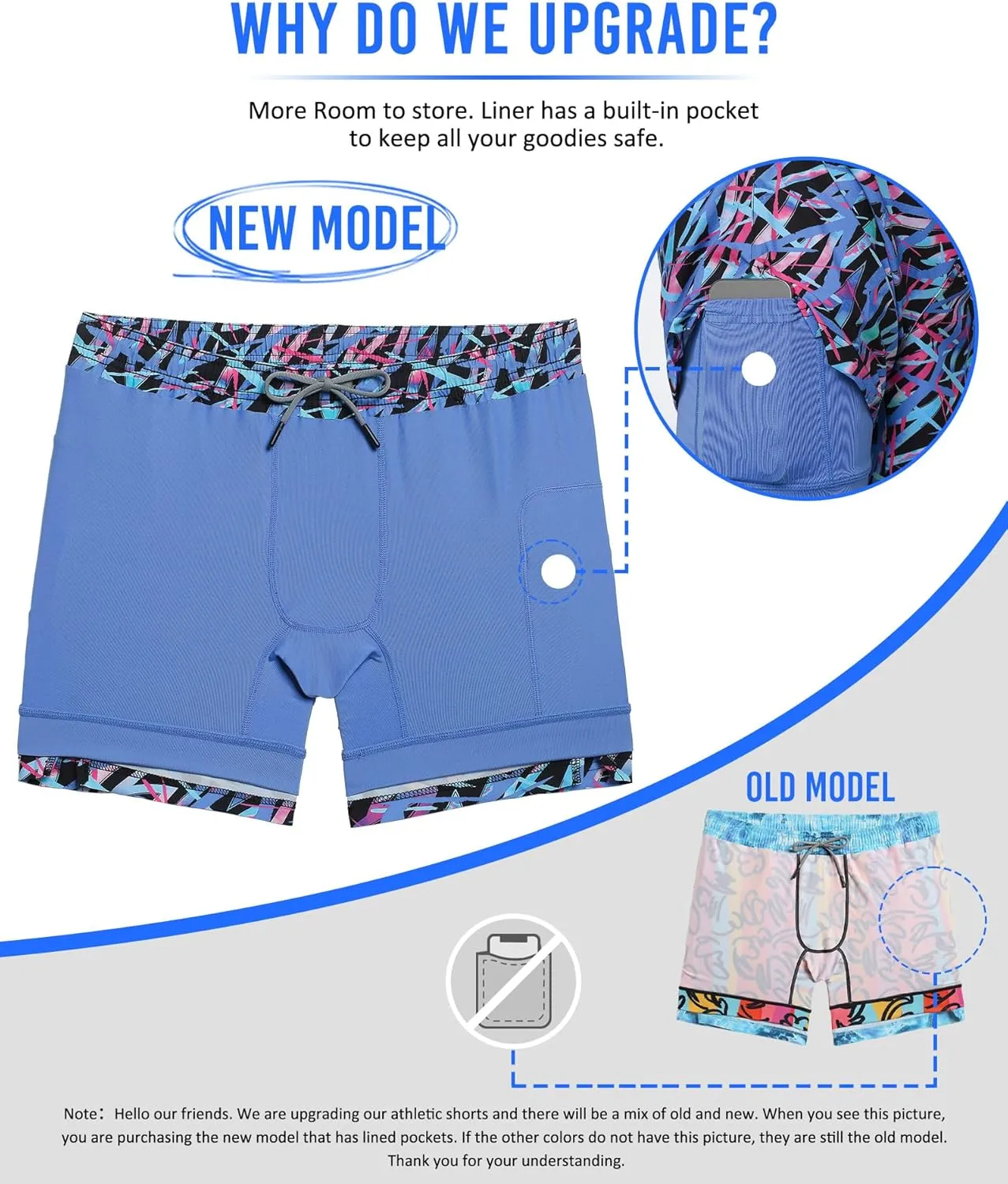maamgic Mens 5" Gym Running Shorts for Men 2 in 1 Quick Dry Workout Athletic Shorts
