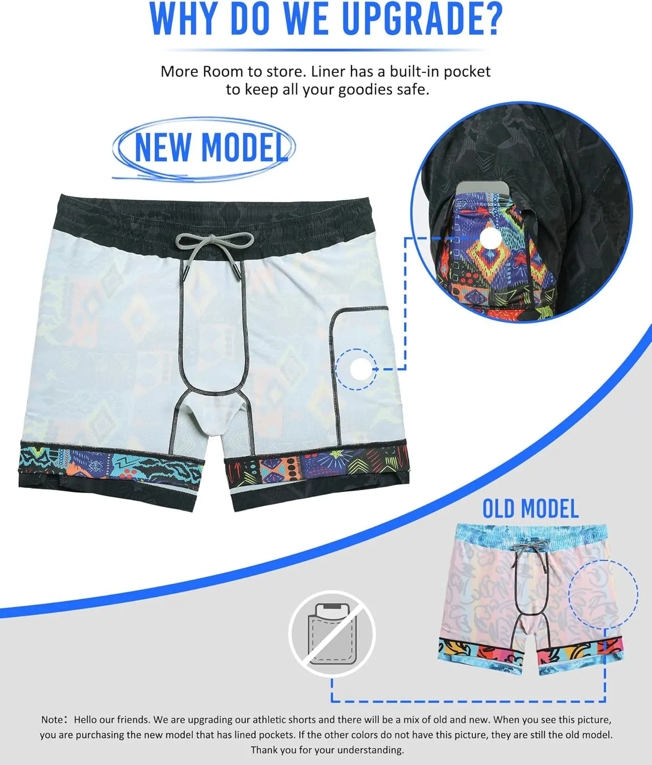 maamgic Mens 5" Gym Running Shorts for Men 2 in 1 Quick Dry Workout Athletic Shorts