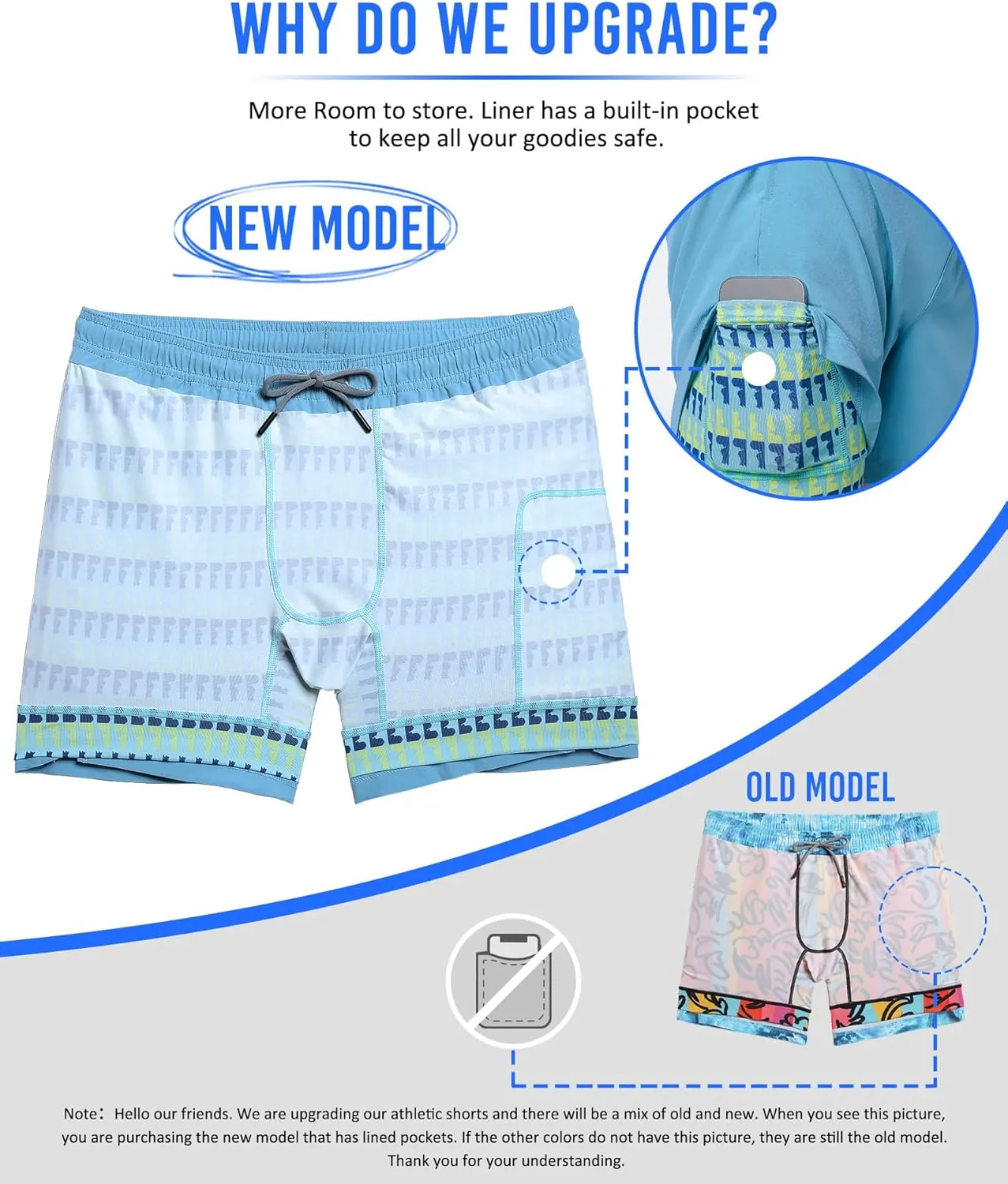 maamgic Mens 5" Gym Running Shorts for Men 2 in 1 Quick Dry Workout Athletic Shorts