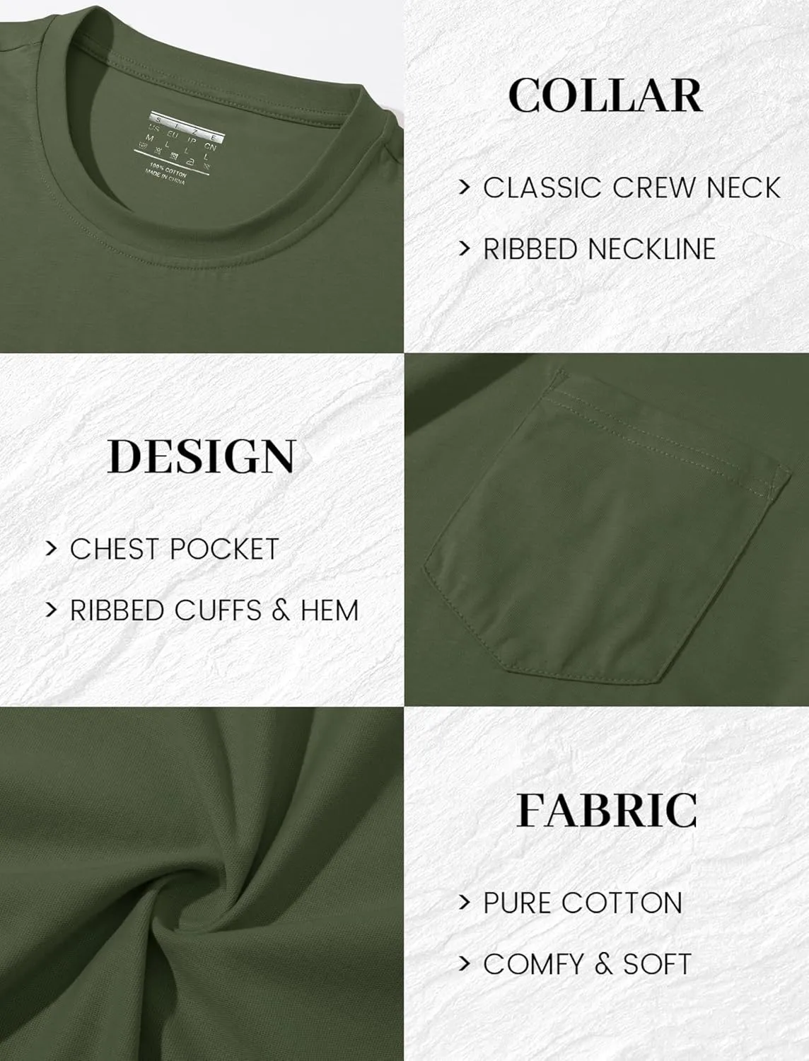 MAGCOMSEN Mens Pocket T Shirts Short Sleeve Cotton Moisture Wicking Plain Tshirts Casual Lightweight Summer Basic Tees