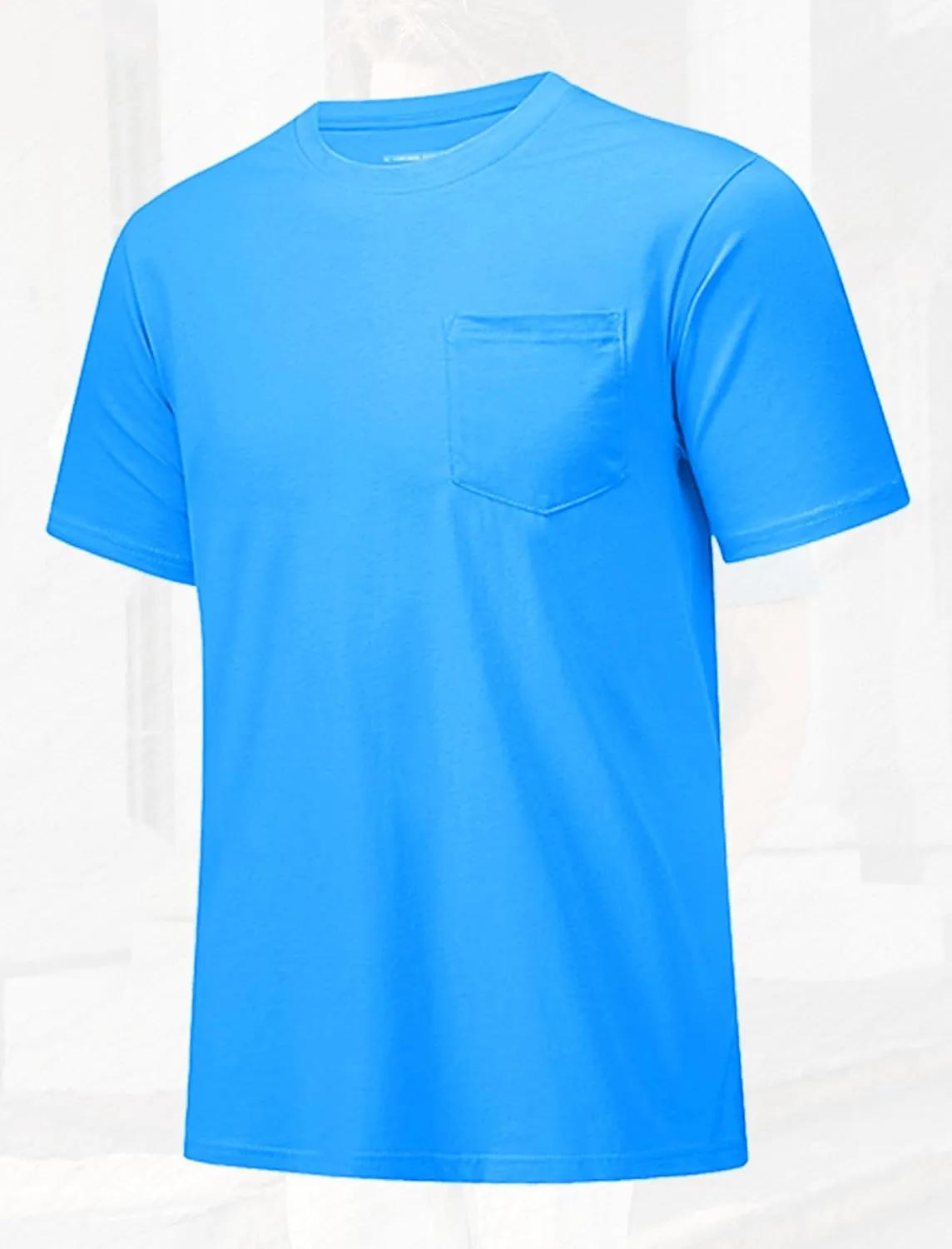 MAGCOMSEN Mens Pocket T Shirts Short Sleeve Cotton Moisture Wicking Plain Tshirts Casual Lightweight Summer Basic Tees