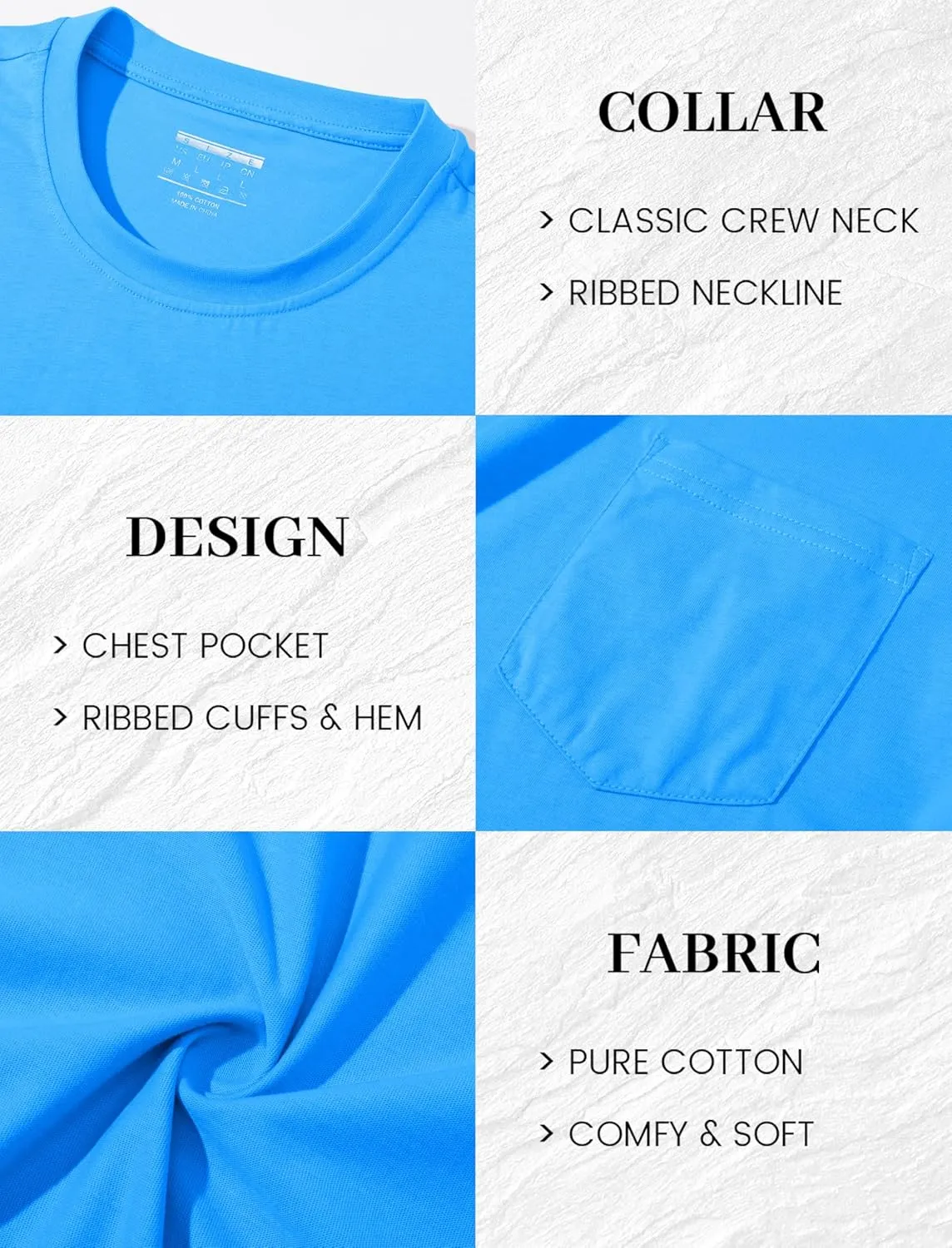 MAGCOMSEN Mens Pocket T Shirts Short Sleeve Cotton Moisture Wicking Plain Tshirts Casual Lightweight Summer Basic Tees