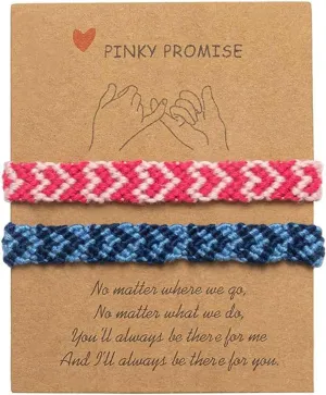 Matching Bracelets for Couples Heart Bracelet Valentines Bracelets Pinky Pomise Long Distance Bracelets His and Her Bracelets Gifts for Friends Couples Family