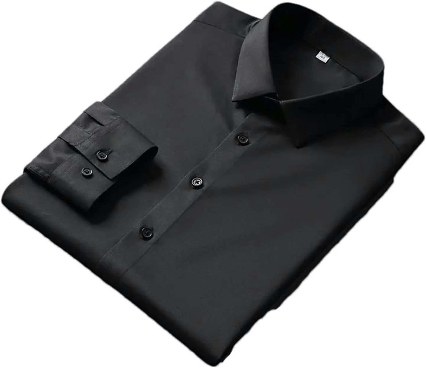 Men Casual Dress Shirts Long Sleeved Solid Color Shirt Non Ironing and Wrinkle Resistant Business Top
